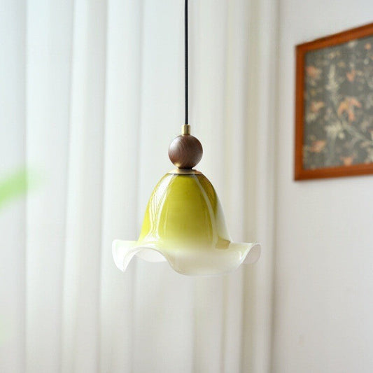 Vintage Flower Glass Pendant Light
