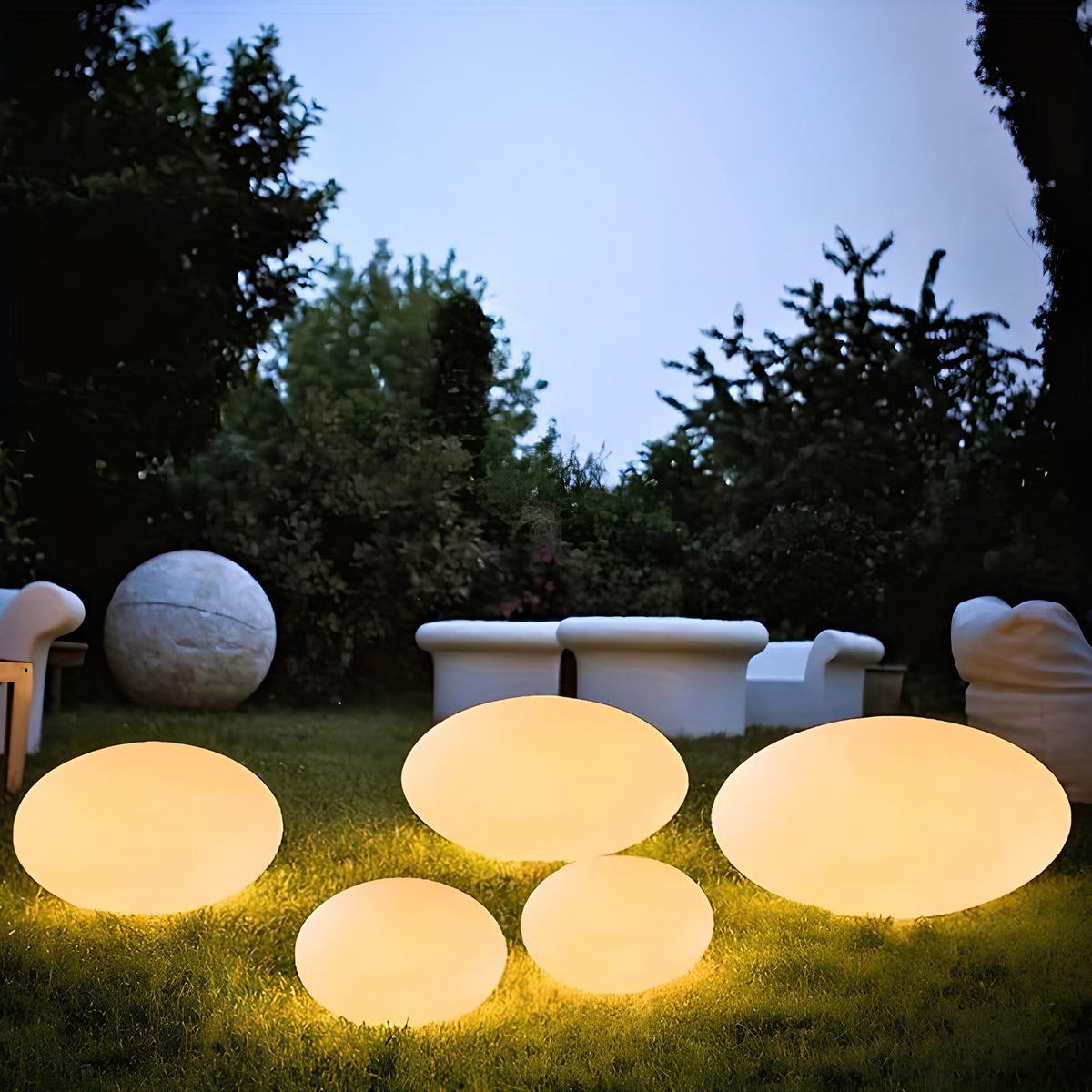 Stone-Shaped Garden Light
