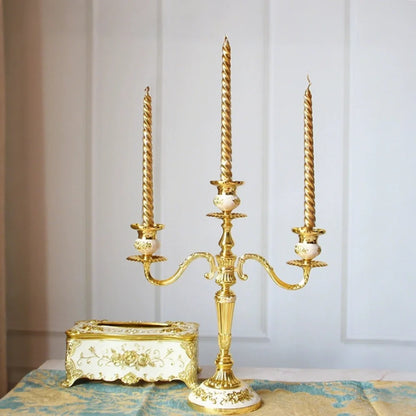 Baroque Metal Candelabra