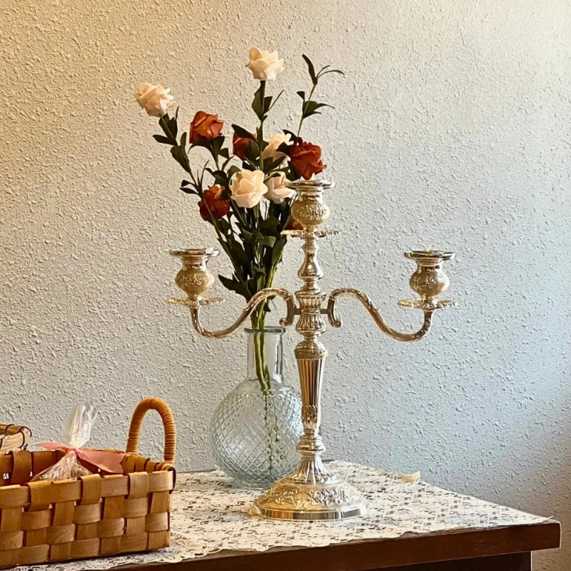 Baroque Metal Candelabra