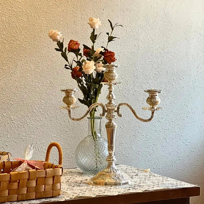 Baroque Metal Candelabra