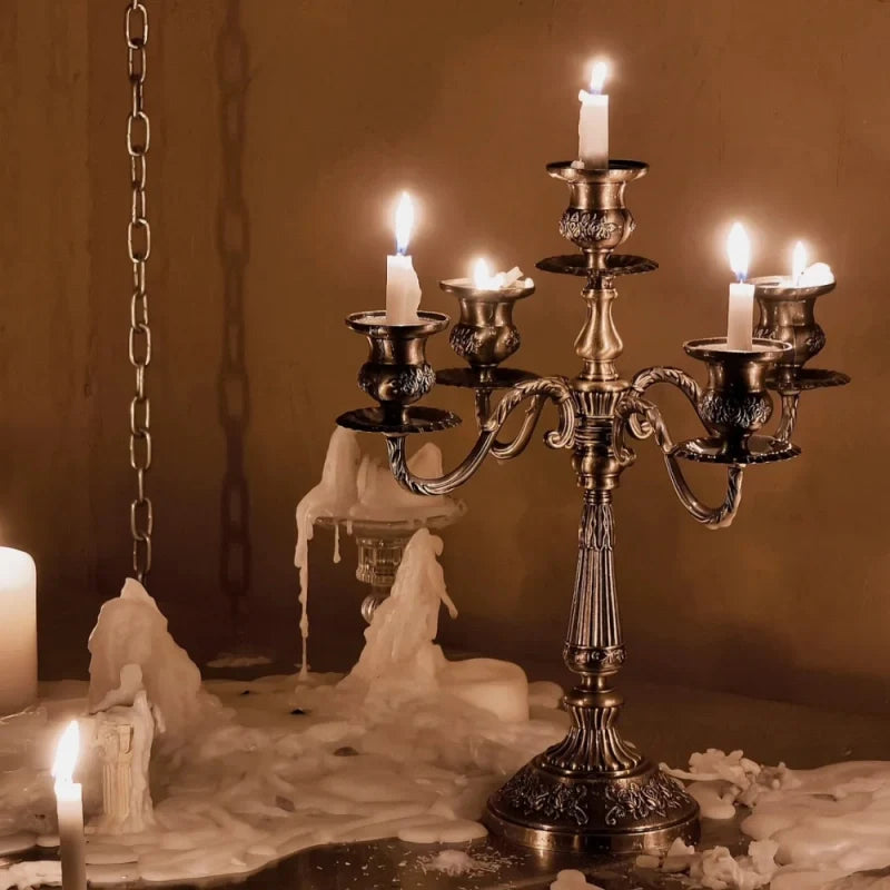Baroque Metal Candelabra