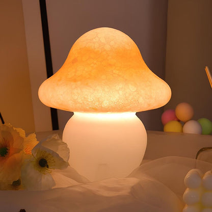 Speckled Glass Mushroom Lamp