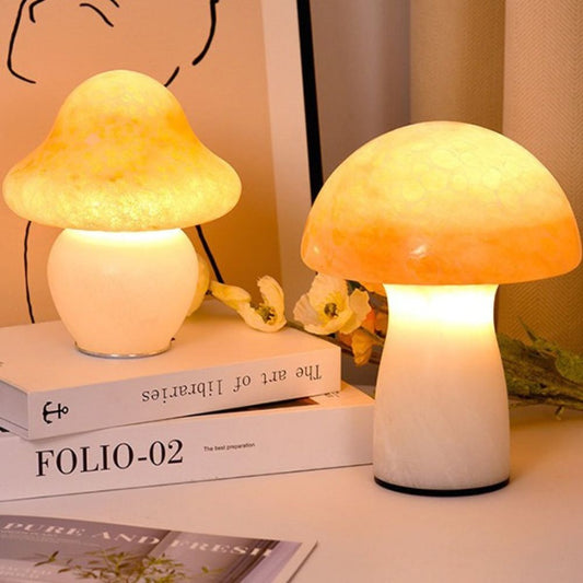 Speckled Glass Mushroom Lamp