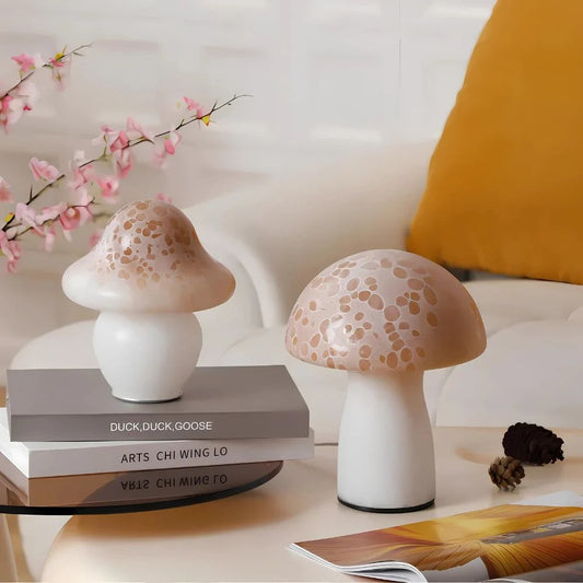 Speckled Glass Mushroom Lamp