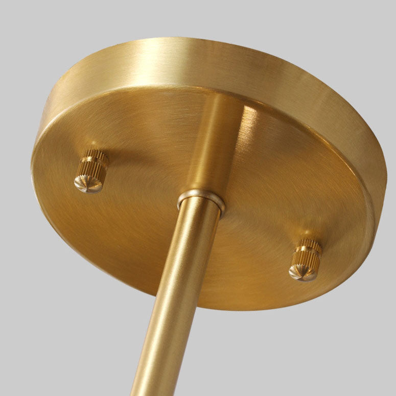 Brass Glass Globe Chandelier