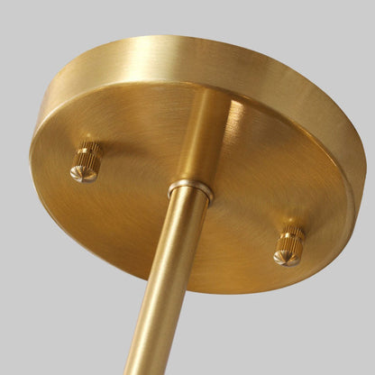 Brass Glass Globe Chandelier