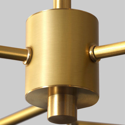 Brass Glass Globe Chandelier