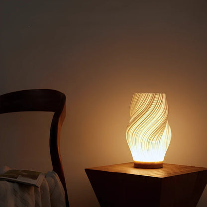 Pleated Shade USB Table Lamp