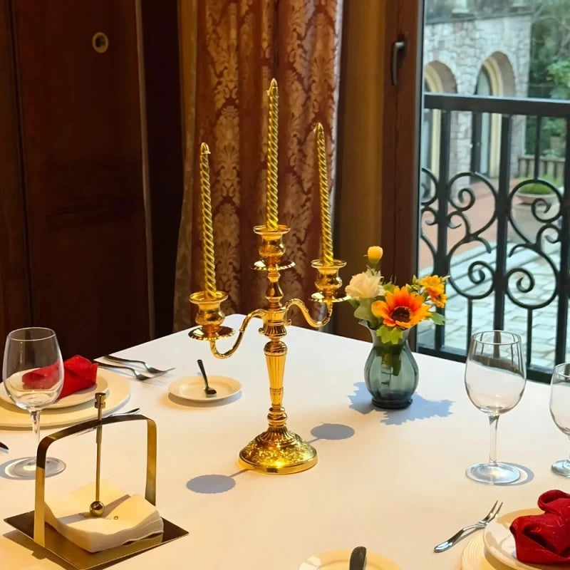 Baroque Metal Candelabra