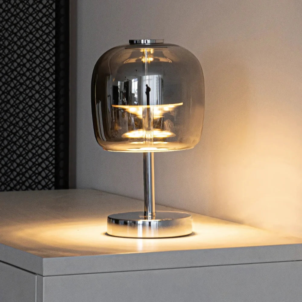 Frosted Glass Globe Table Lamp
