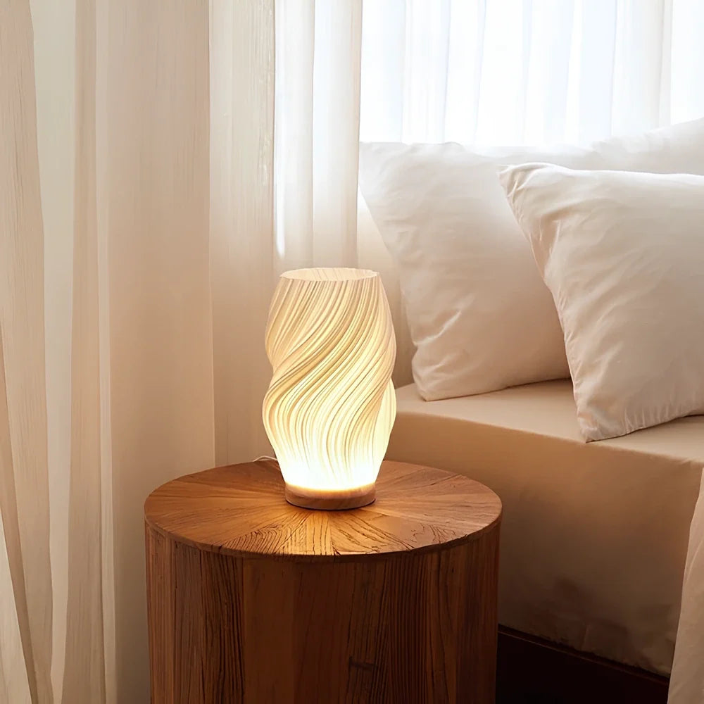 Pleated Shade USB Table Lamp