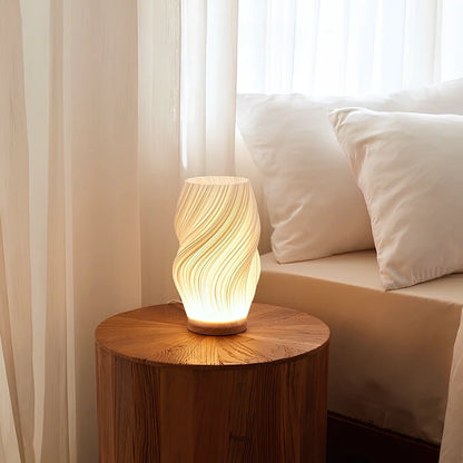 Pleated Shade USB Table Lamp