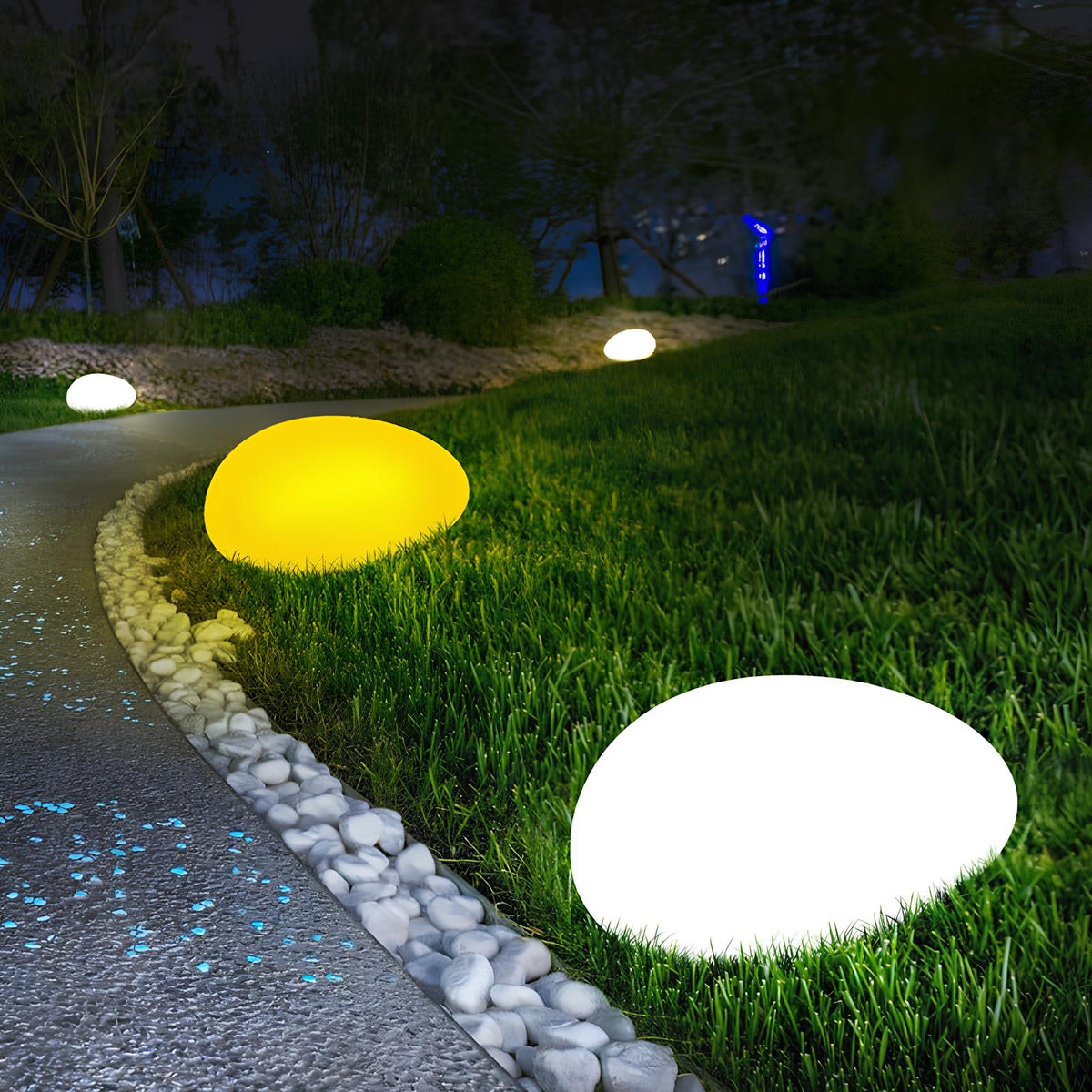 Stone-Shaped Garden Light