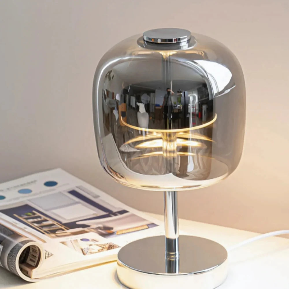 Frosted Glass Globe Table Lamp