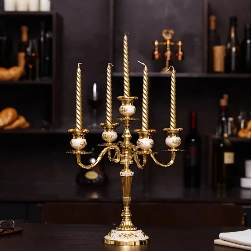 Baroque Metal Candelabra