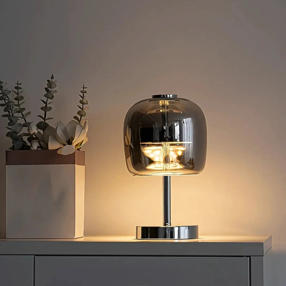 Frosted Glass Globe Table Lamp