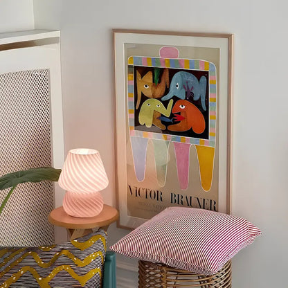 Hand-Blown Glass Table Lamp