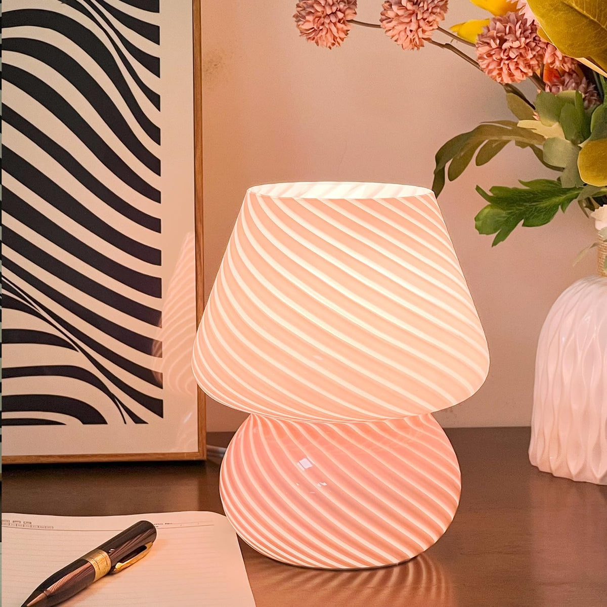 Hand-Blown Glass Table Lamp