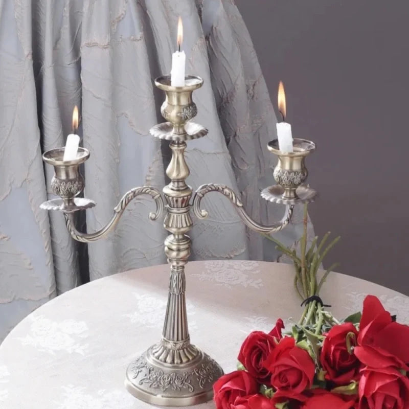 Baroque Metal Candelabra