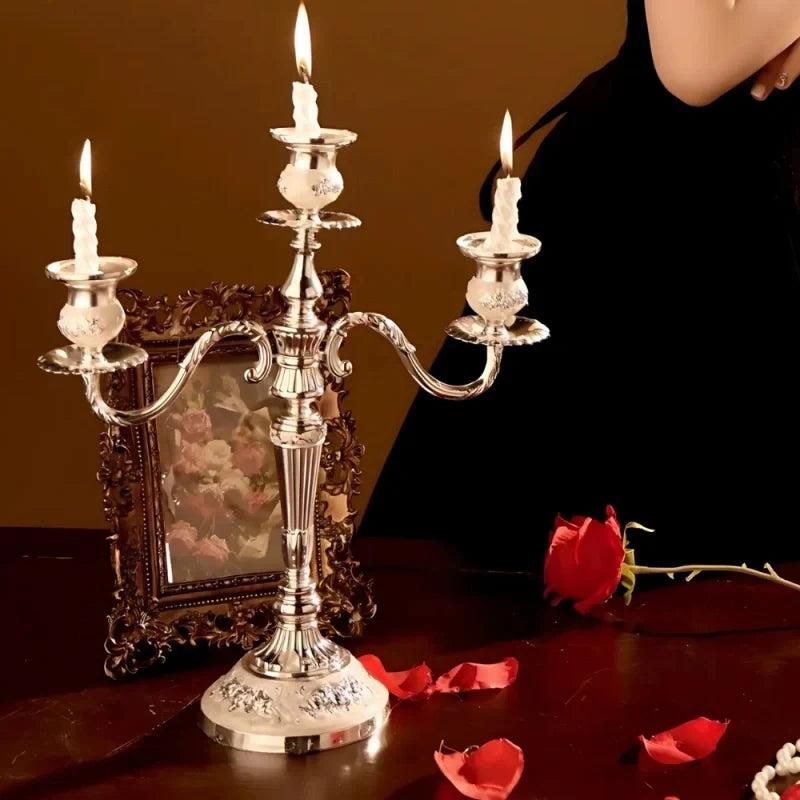 Baroque Metal Candelabra