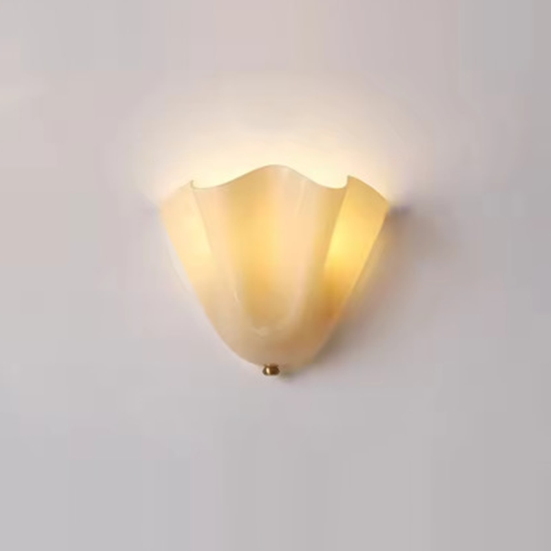 French Petal Glass Wall Sconce