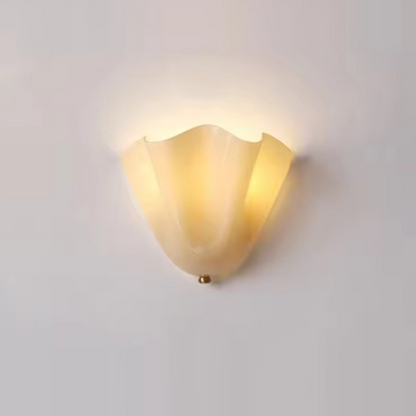 French Petal Glass Wall Sconce
