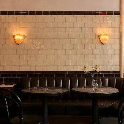 French Petal Glass Wall Sconce