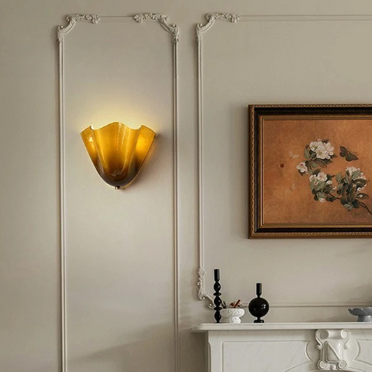 French Petal Glass Wall Sconce