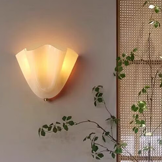 French Petal Glass Wall Sconce
