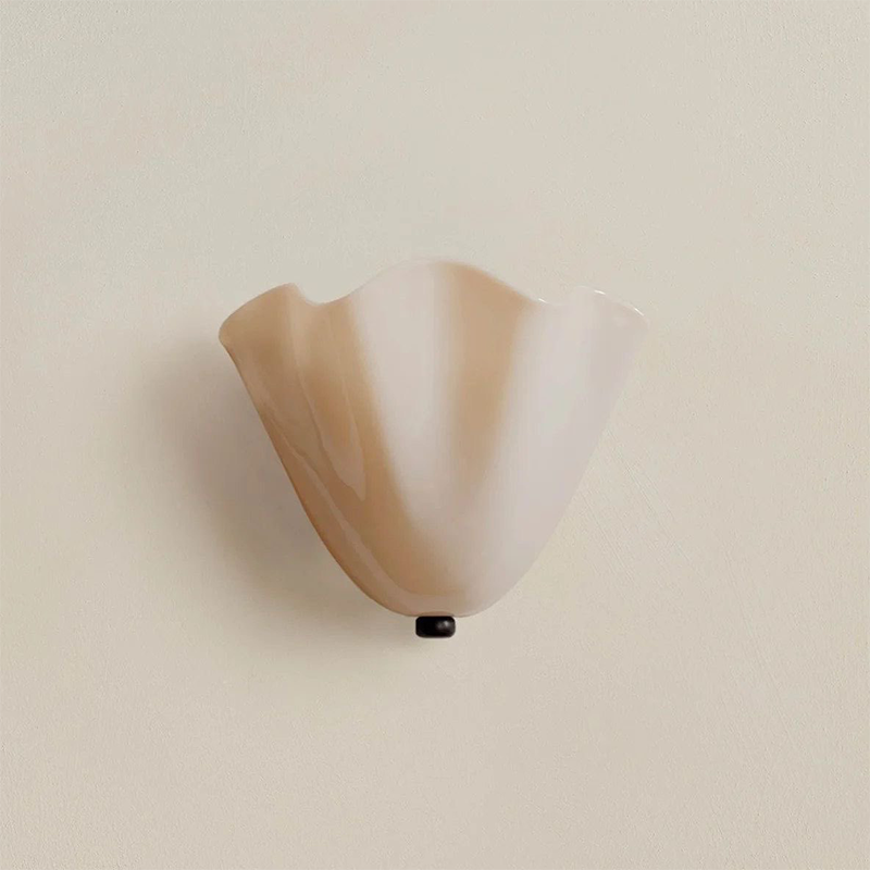 French Petal Glass Wall Sconce
