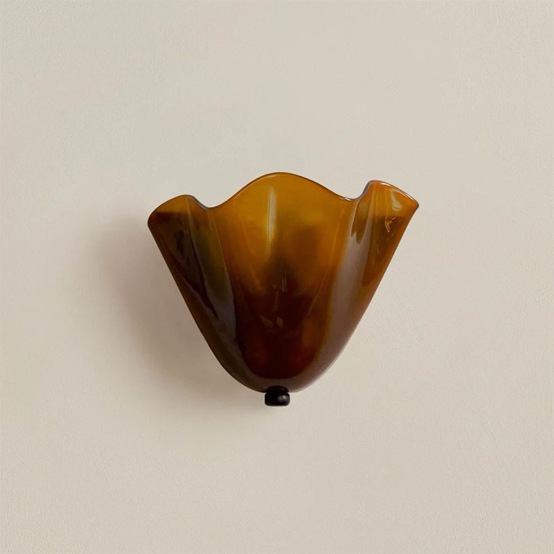 French Petal Glass Wall Sconce