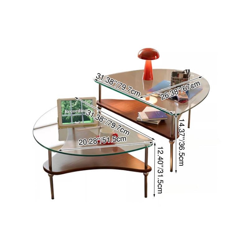 Semi-Circle Glass Coffee Table