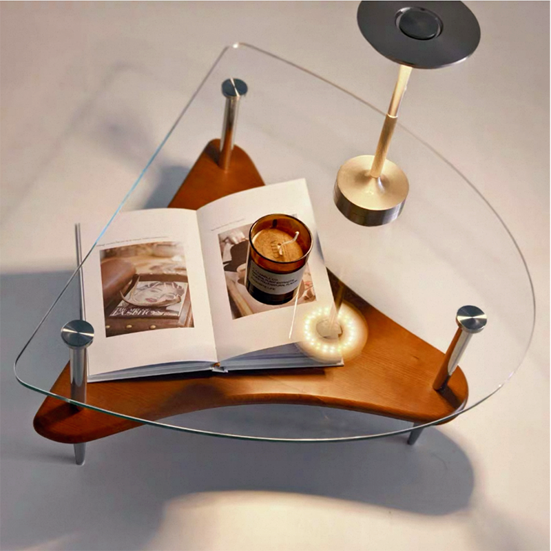 Semi-Circle Glass Coffee Table