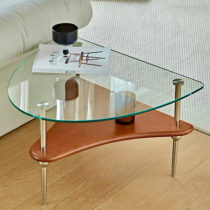 Semi-Circle Glass Coffee Table