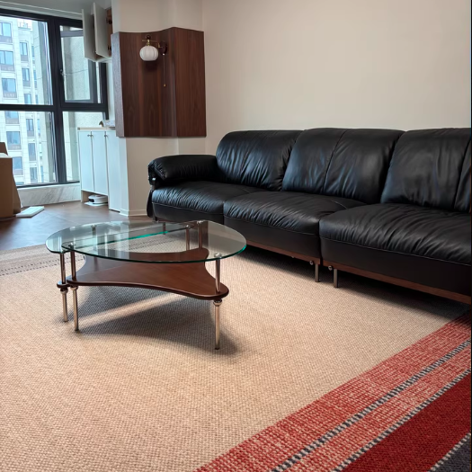 Semi-Circle Glass Coffee Table
