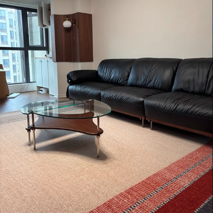 Semi-Circle Glass Coffee Table