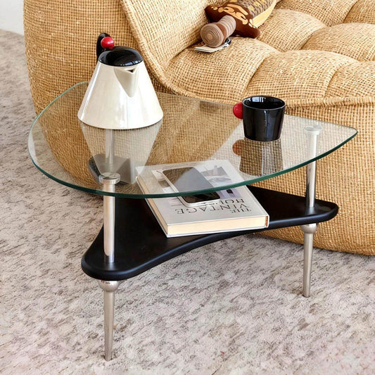 Semi-Circle Glass Coffee Table