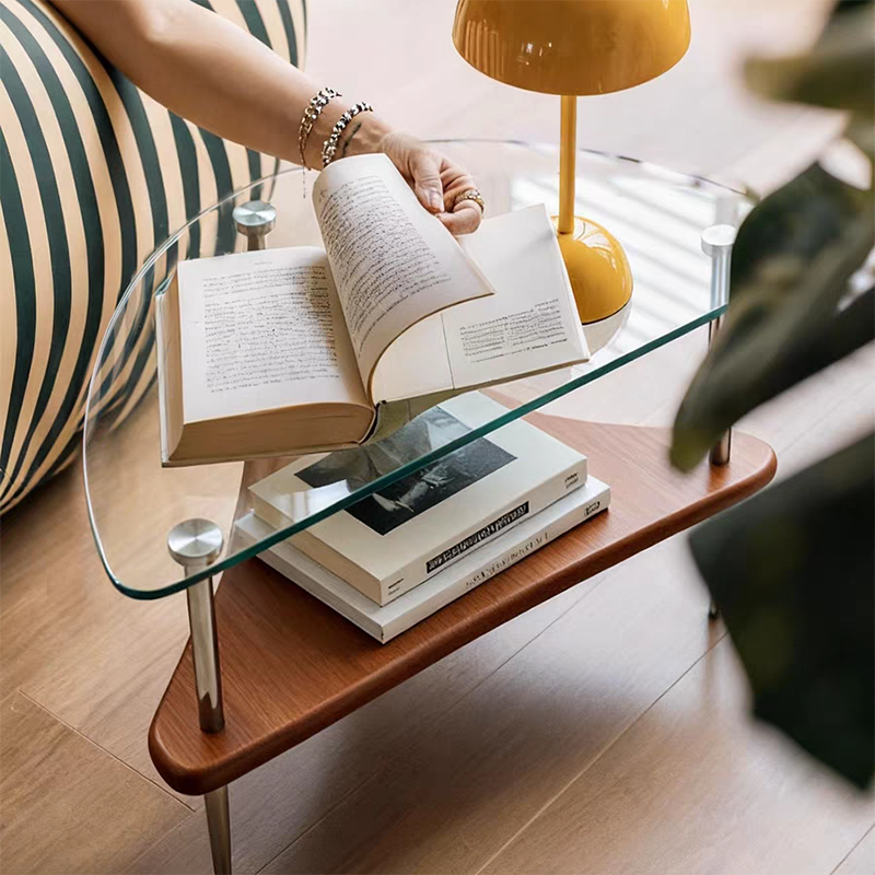 Semi-Circle Glass Coffee Table