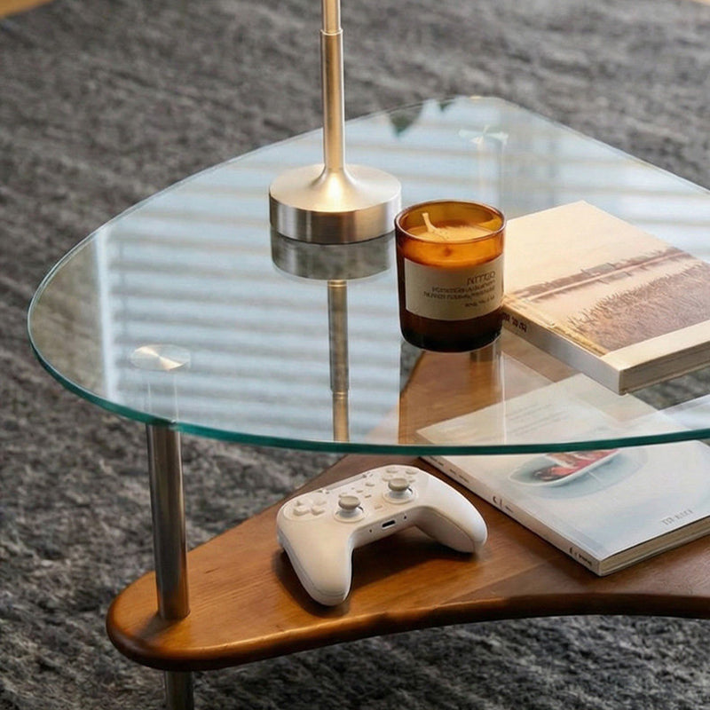 Semi-Circle Glass Coffee Table