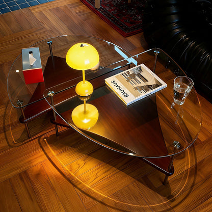 Semi-Circle Glass Coffee Table