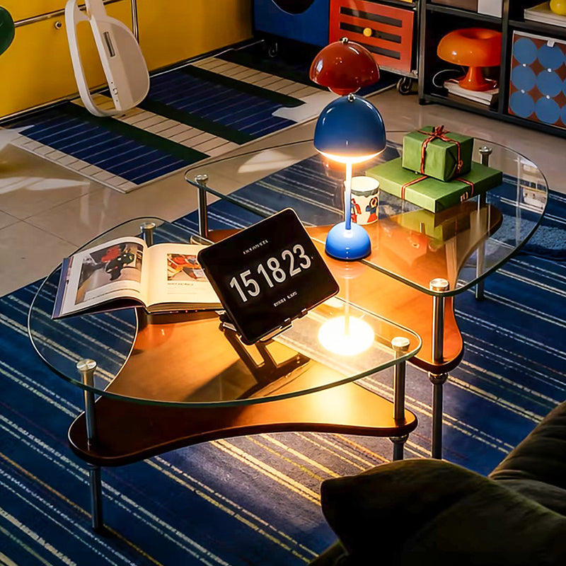 Semi-Circle Glass Coffee Table