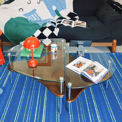 Semi-Circle Glass Coffee Table
