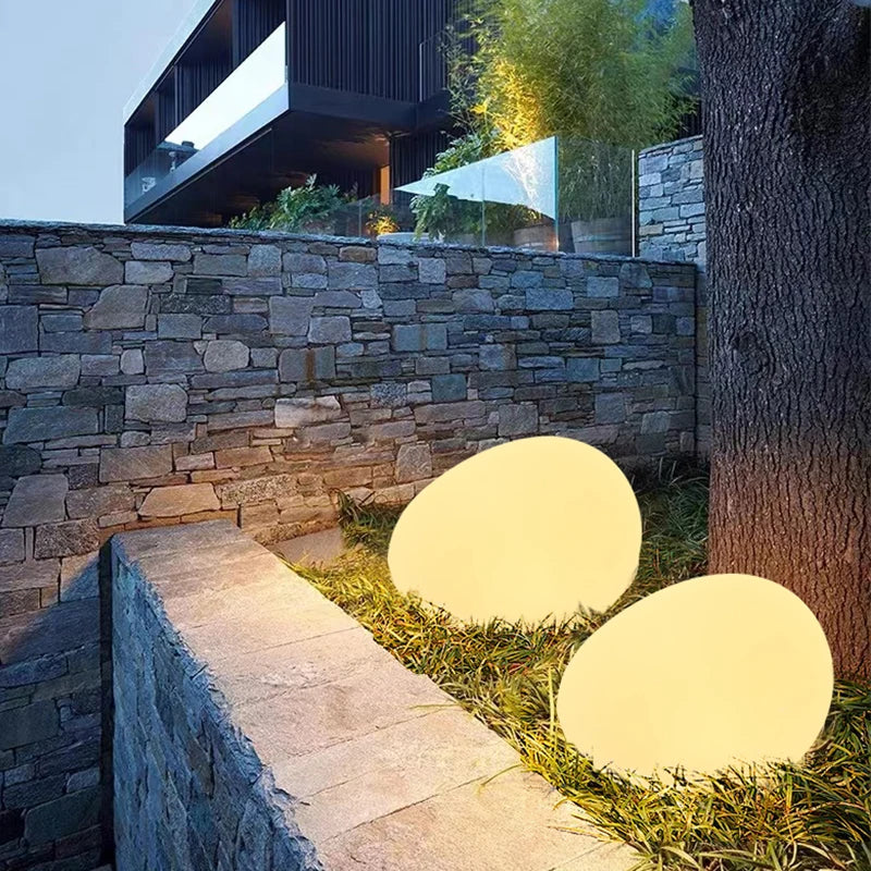 Stone-Shaped Garden Light