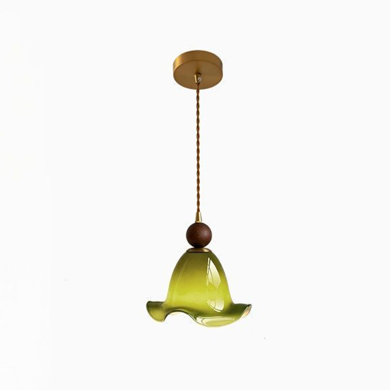 Vintage Flower Glass Pendant Light