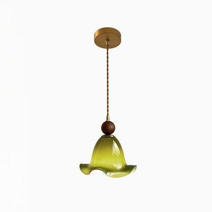 Vintage Flower Glass Pendant Light