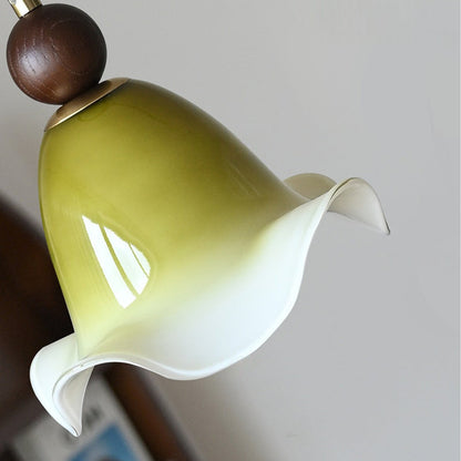 Vintage Flower Glass Pendant Light