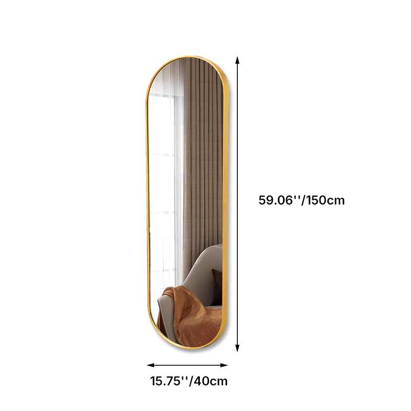 Oval Full-Length Wall Mirror