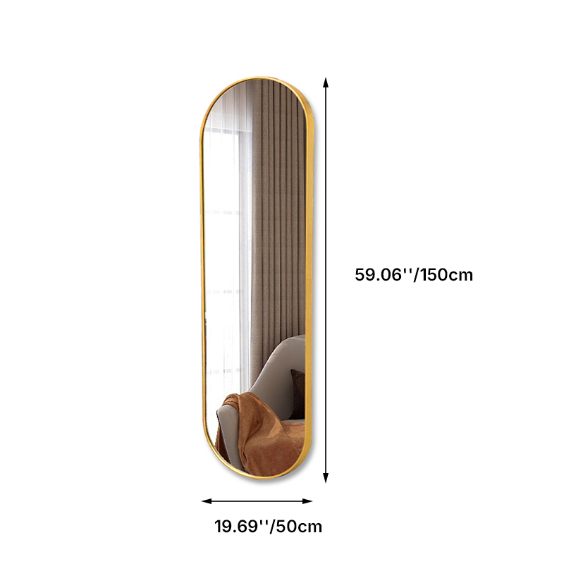 Oval Full-Length Wall Mirror
