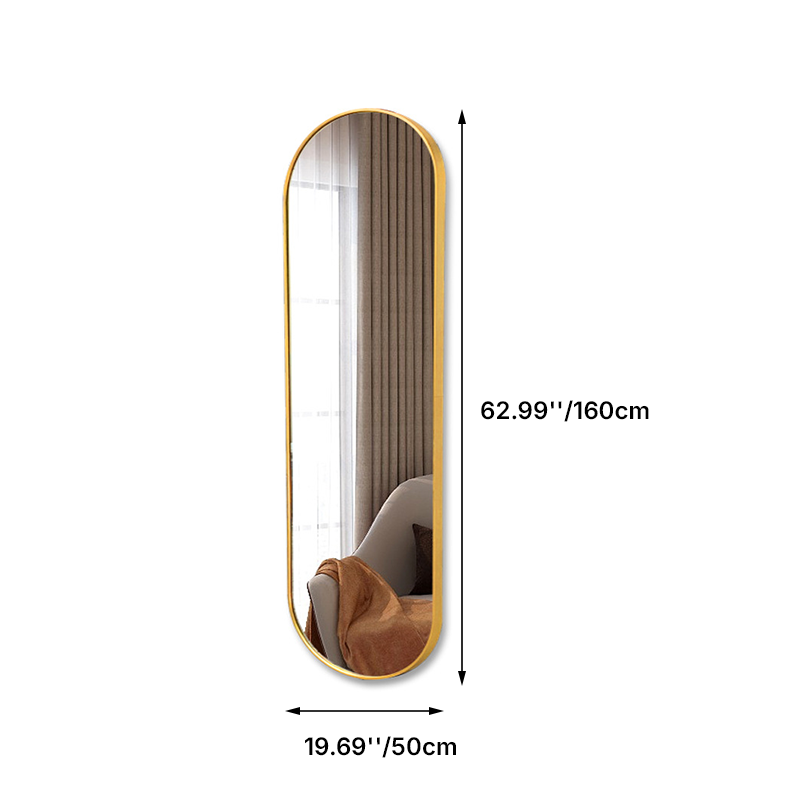 Oval Full-Length Wall Mirror